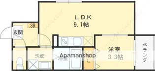 大阪府大阪市都島区大東町3丁目【アパート】の間取り