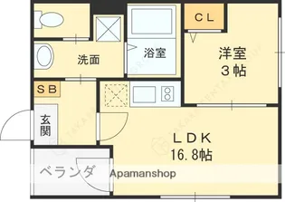 大阪府大阪市生野区中川東2丁目【アパート】の間取り