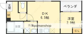 大阪府大阪市生野区中川東2丁目【アパート】の間取り