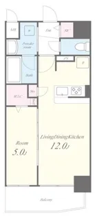 リュエルうめきた【9階】の間取り