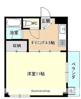 1Kの間取り画像