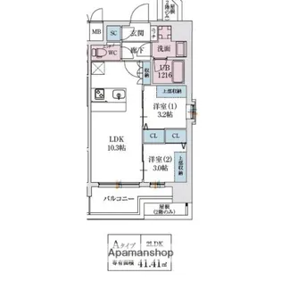 スプランディッド弁天町WEST【5階】の間取り