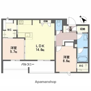 オルキデア クオーレ【405号室】の間取り