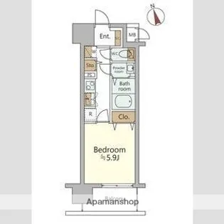 ジオエント福島野田レジデンス【6階】の間取り