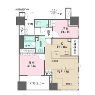 ザ・パークハウス大阪梅田タワー【4階】の間取り