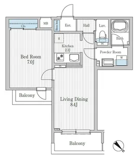 モクシオン大阪ベイ【2階】の間取り