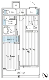 モクシオン大阪ベイ【1階】の間取り