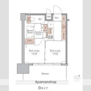 ジオエント梅田北リバーフロント【4階】の間取り