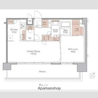 ジオエント梅田北リバーフロント【14階】の間取り