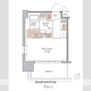 ジオエント梅田北リバーフロント【4階】の間取り