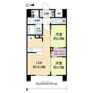 ソルレヴェンテ新梅田【1103号室】の間取り