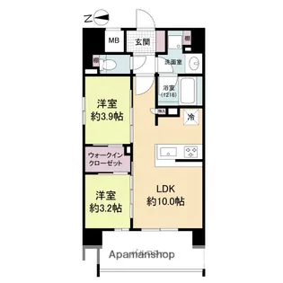 ソルレヴェンテ新梅田【701号室】の間取り