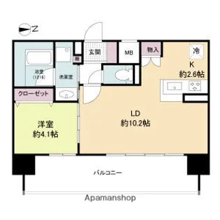 ソルレヴェンテ新梅田【3階】の間取り