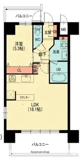 ラグレース福島【10階】の間取り