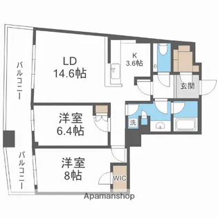 The Tower Osaka【26階】の間取り