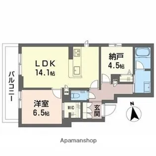 スカイ ウィング【403号室】の間取り