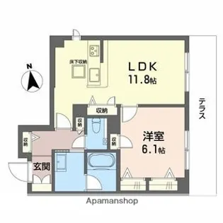 スカイ ウィング【1階】の間取り