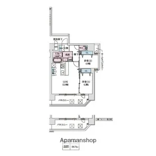 スプランディッド梅田WEST【7階】の間取り