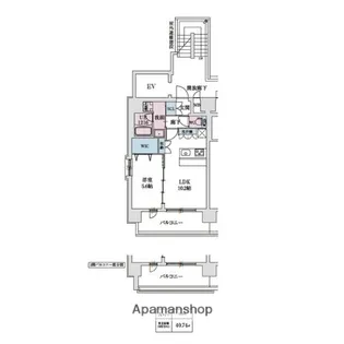 スプランディッド梅田WEST【12階】の間取り