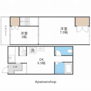 ウエスト海老江【1階】の間取り