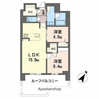 リビエナグラン新梅田【4階】の間取り