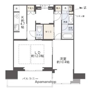 グラングリーン大阪 THE NORTH RESIDENCE【37階】の間取り