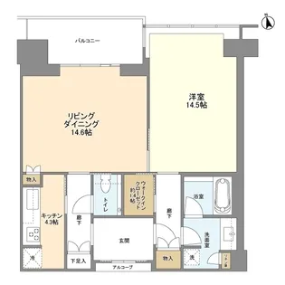 グラングリーン大阪 THE NORTH RESIDENCE【32階】の間取り