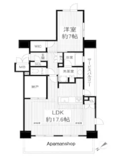 ユニハイム中之島堂島川タワーレジデンス【8階】の間取り
