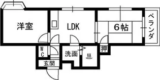 アトレーユ深江【6階】の間取り