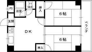 レジデンス鶴美【7階】の間取り
