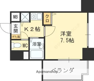 リーガル都島【6階】の間取り