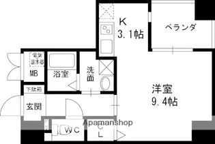 エスタブレ南森町【3階】の間取り