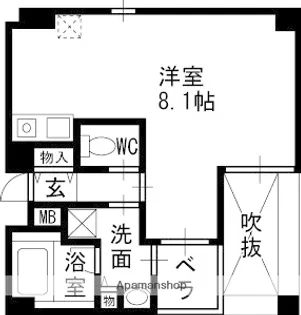 T−SQUARE梅田 WEST【402号室】の間取り