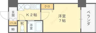 エスリード新梅田【6階】の間取り