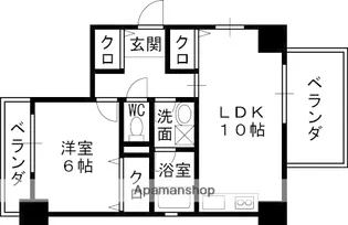 リバープレイス梅田北【4階】の間取り