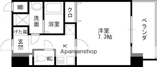 カスタリア新梅田【0811号室】の間取り