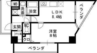 1LDKの間取り画像