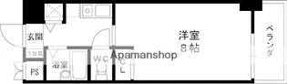 パークヴュー北梅田【6階】の間取り