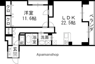 グレンパーク梅田北【7階】の間取り