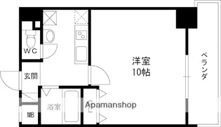 ラ・フォーレ東天満【7階】の間取り