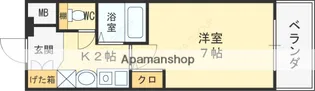 エスリード南森町駅前【7階】の間取り