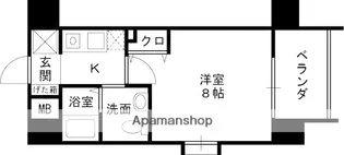 ラナップスクエア福島Ⅱ【10階】の間取り