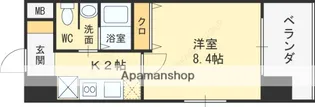 グランカーサ梅田北【14階】の間取り