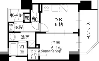 エステムプラザ梅田EAST【9階】の間取り
