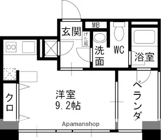 エルミタージュ福島【902号室】の間取り