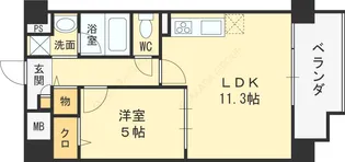 海老江サンライズ【4階】の間取り