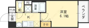 プレサンス天満橋アンジェ【0303号室】の間取り