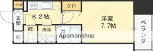 レジュールアッシュ梅田LUXE【10階】の間取り