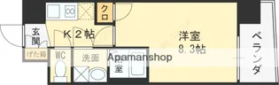 コスモ梅田WEST【6階】の間取り
