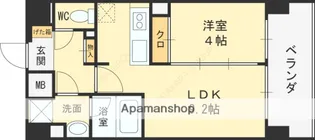 ランドセントラル梅田【6階】の間取り